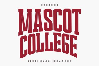College Mascot Font Designs for Creative Projects