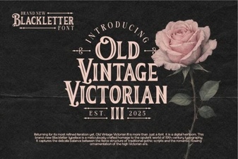 Design with Vintage Victorian Iii Font Style